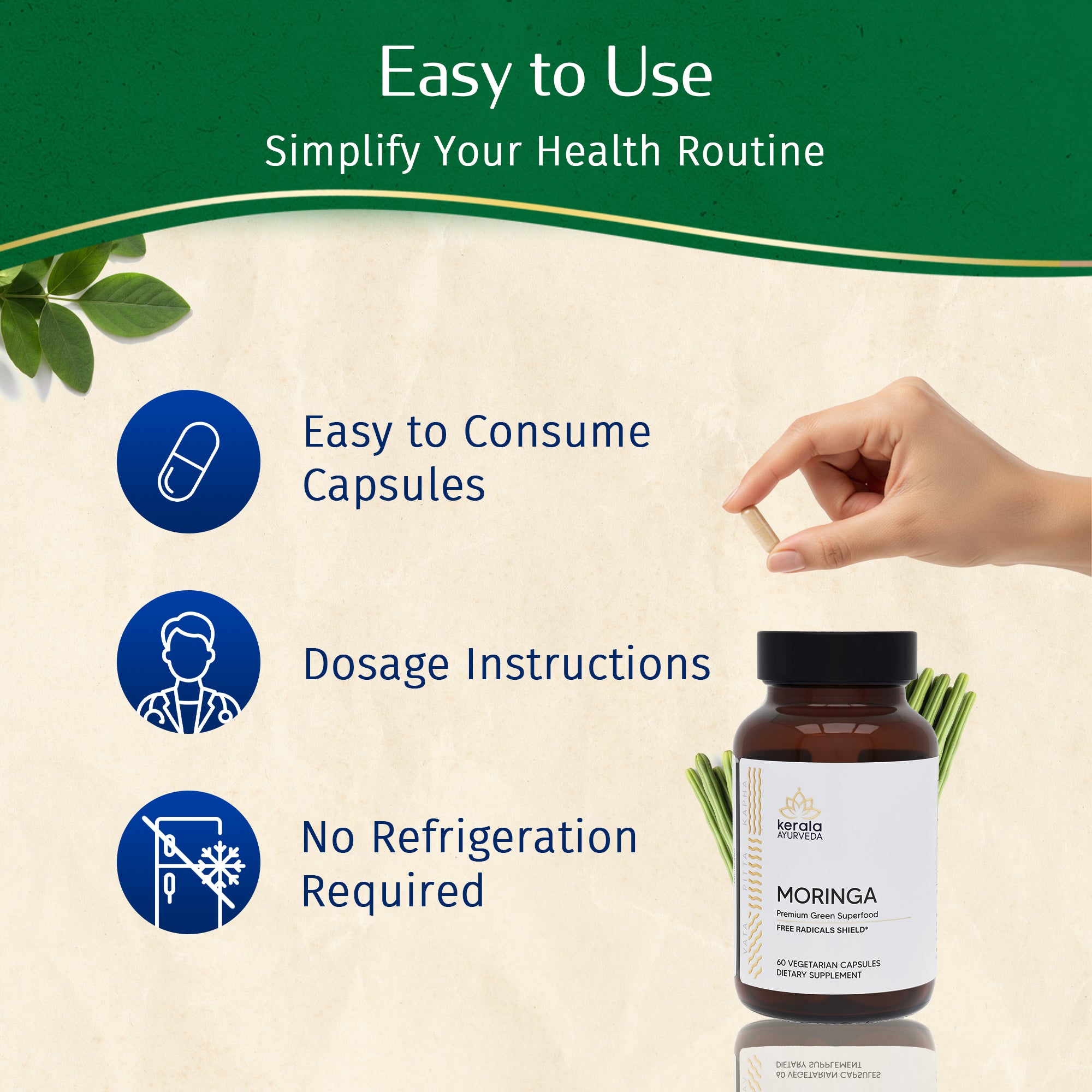 Moringa - A Superfood for Vitality and Wellness (60 Veg Capsules)