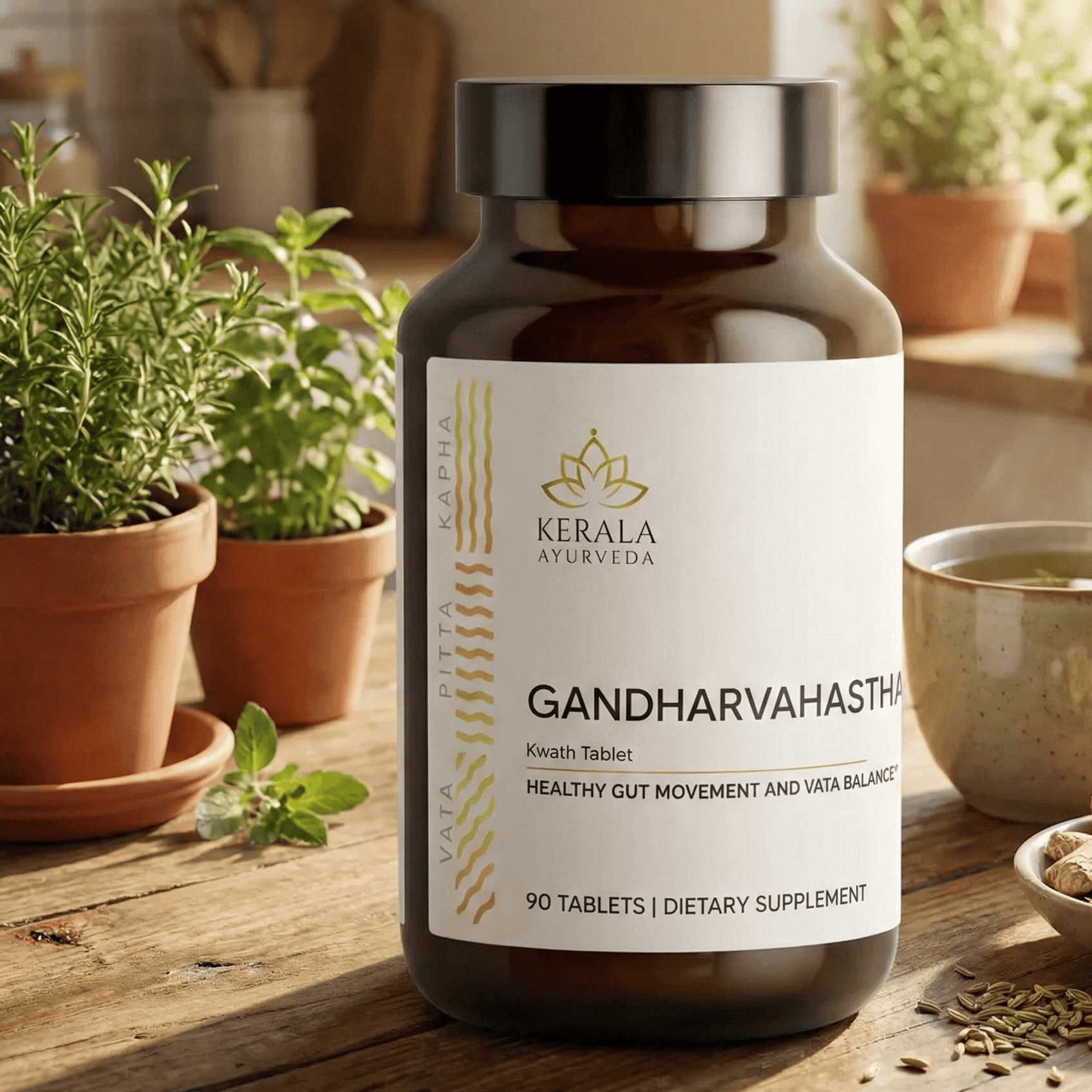 Gandharvahasthadi Kwath - Aids Digestion and Alleviates Bloating (90 Tablets)