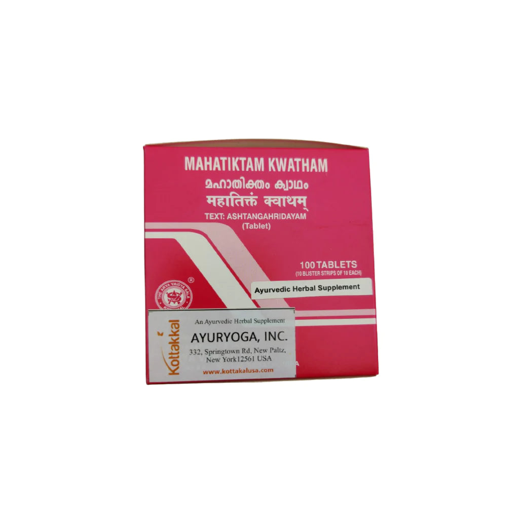 KT Mahatiktam Kwatham 100 Tablets