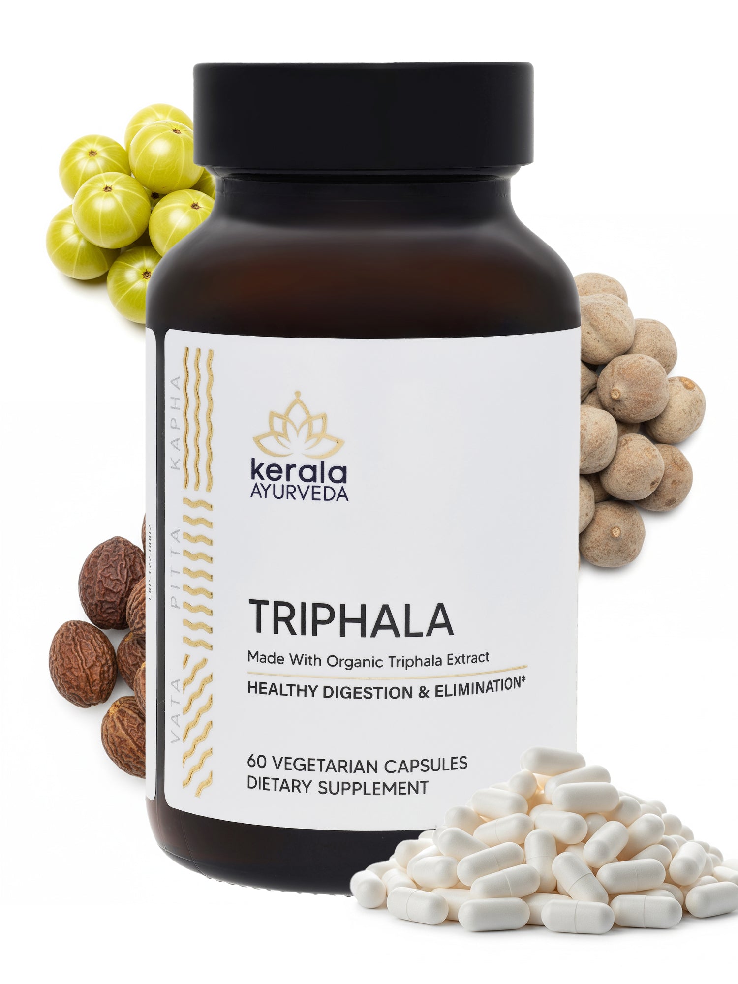 Triphala - Digestive Support for Regularity and Detoxification (60 Veg Capsules)