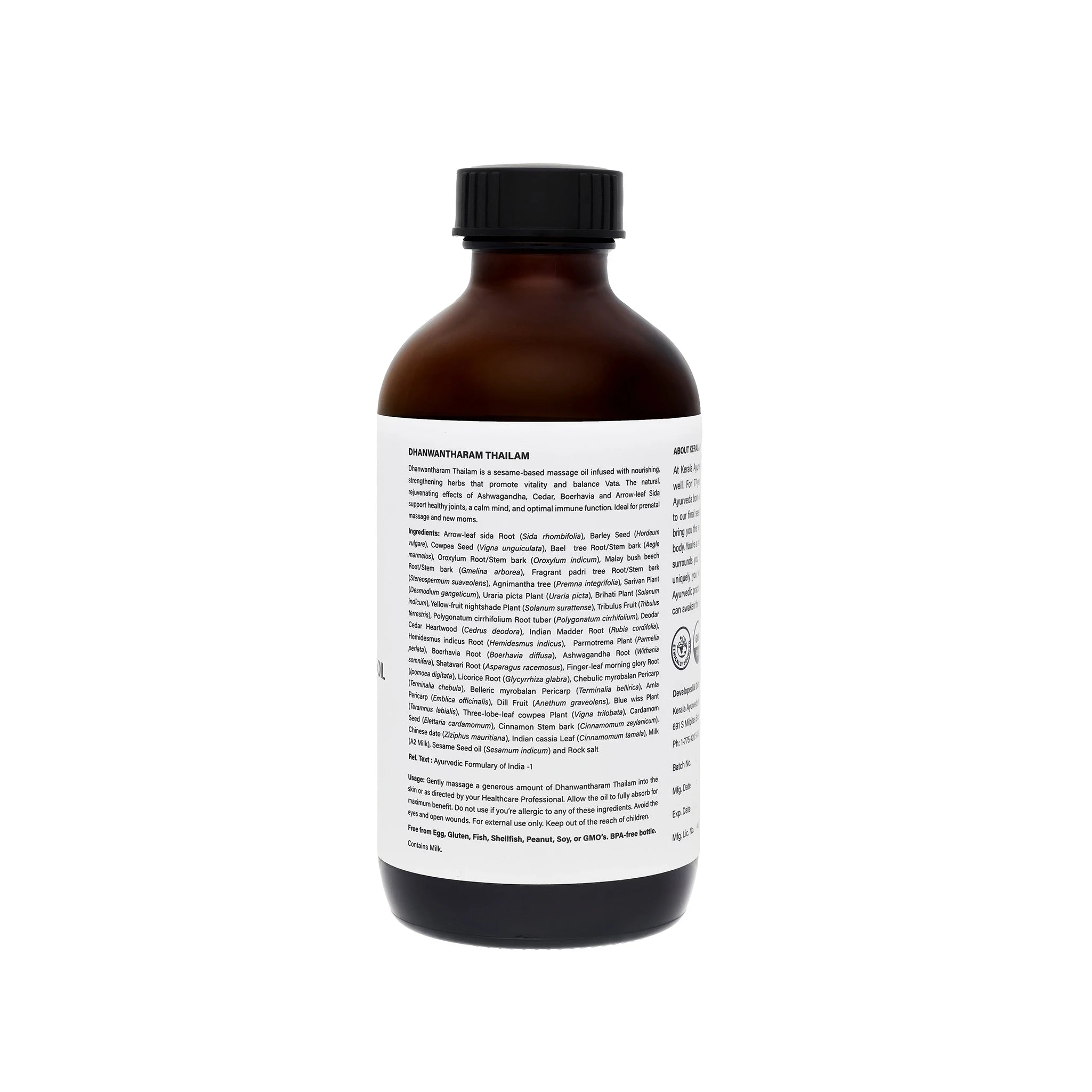 Adaptogen Body Oil - Dhanwantharam Thailam