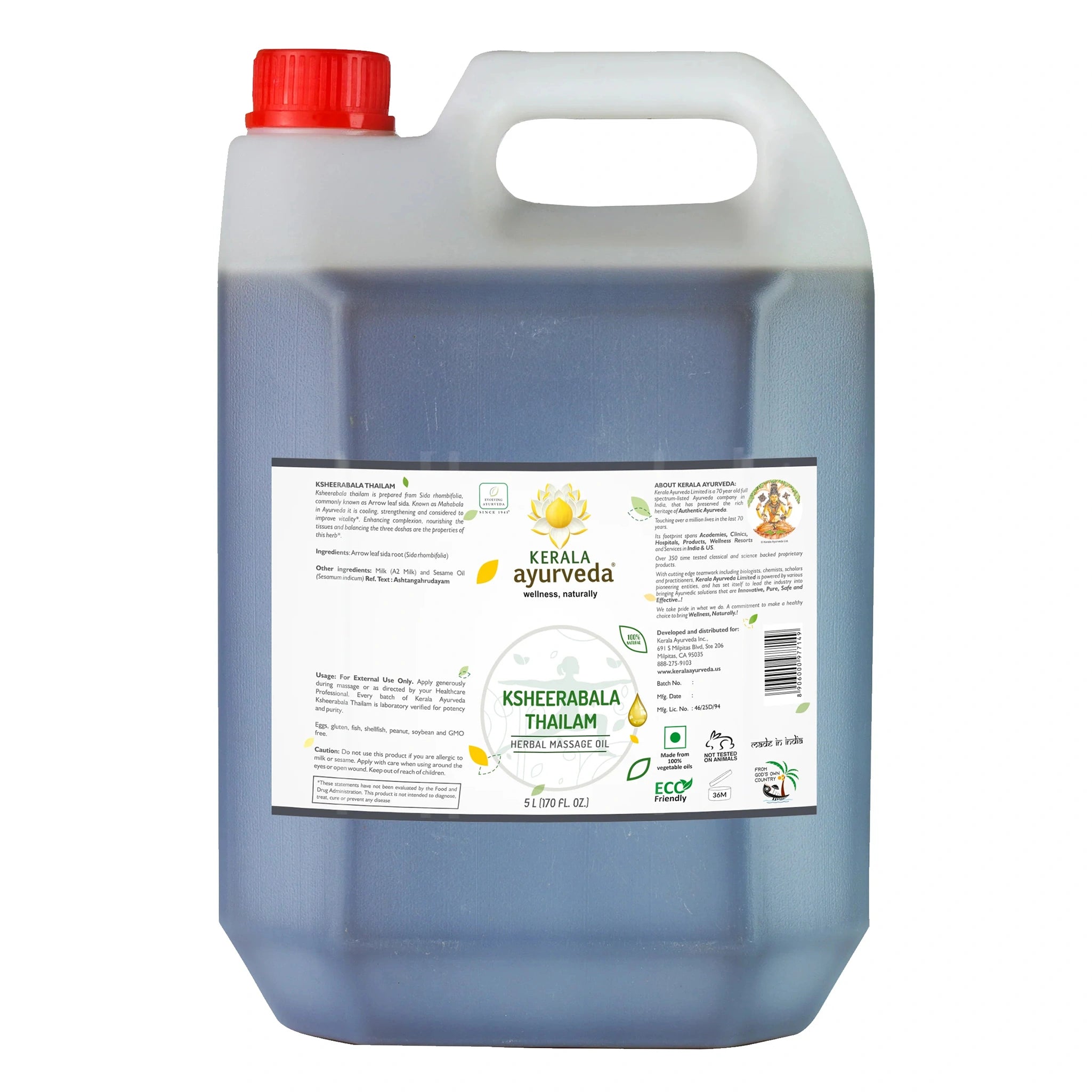 Calming Body Oil - Ksheerabala Thailam