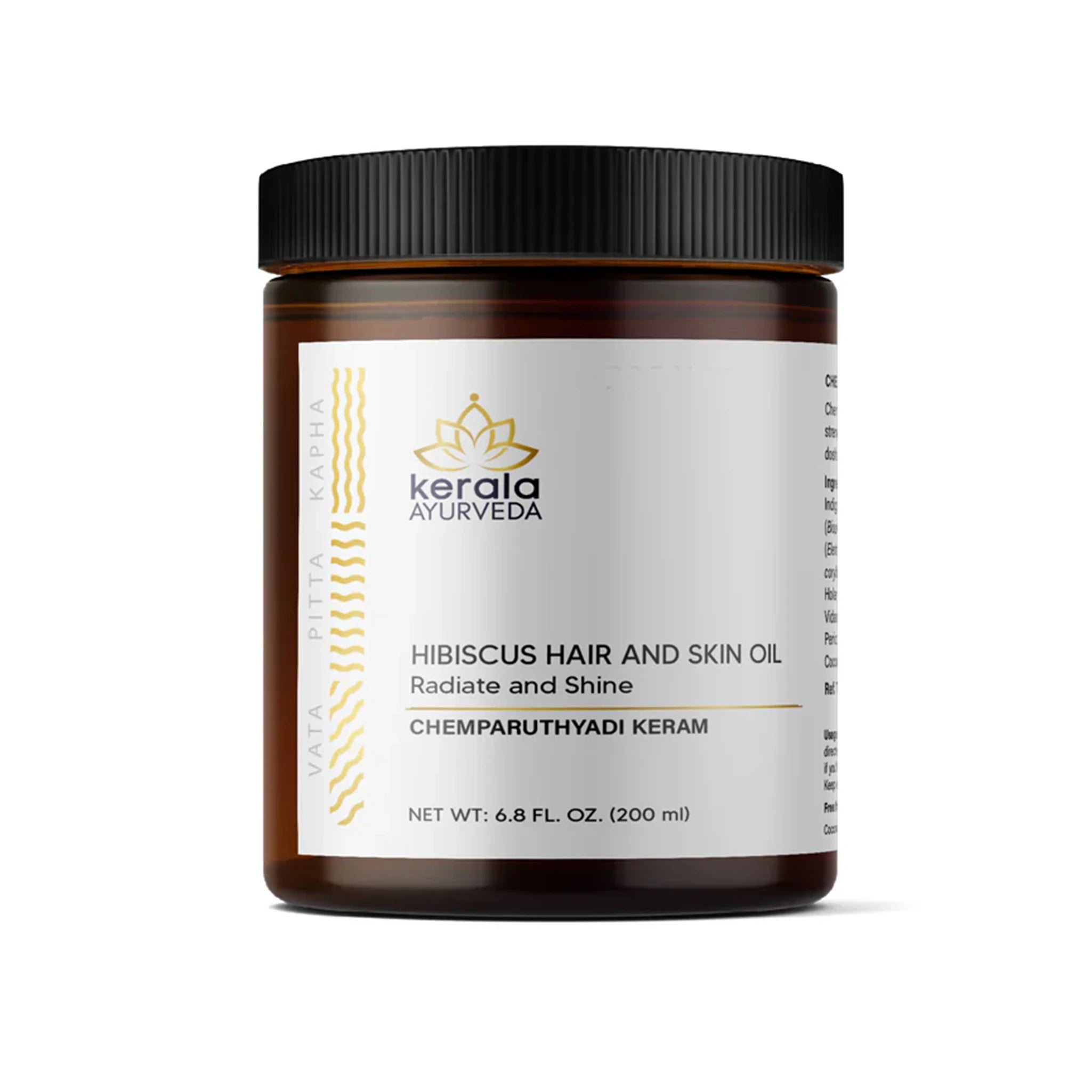 Hibiscus Hair and Skin Oil - Chemparuthyadi Keram 6.8 fl oz (200 ml)