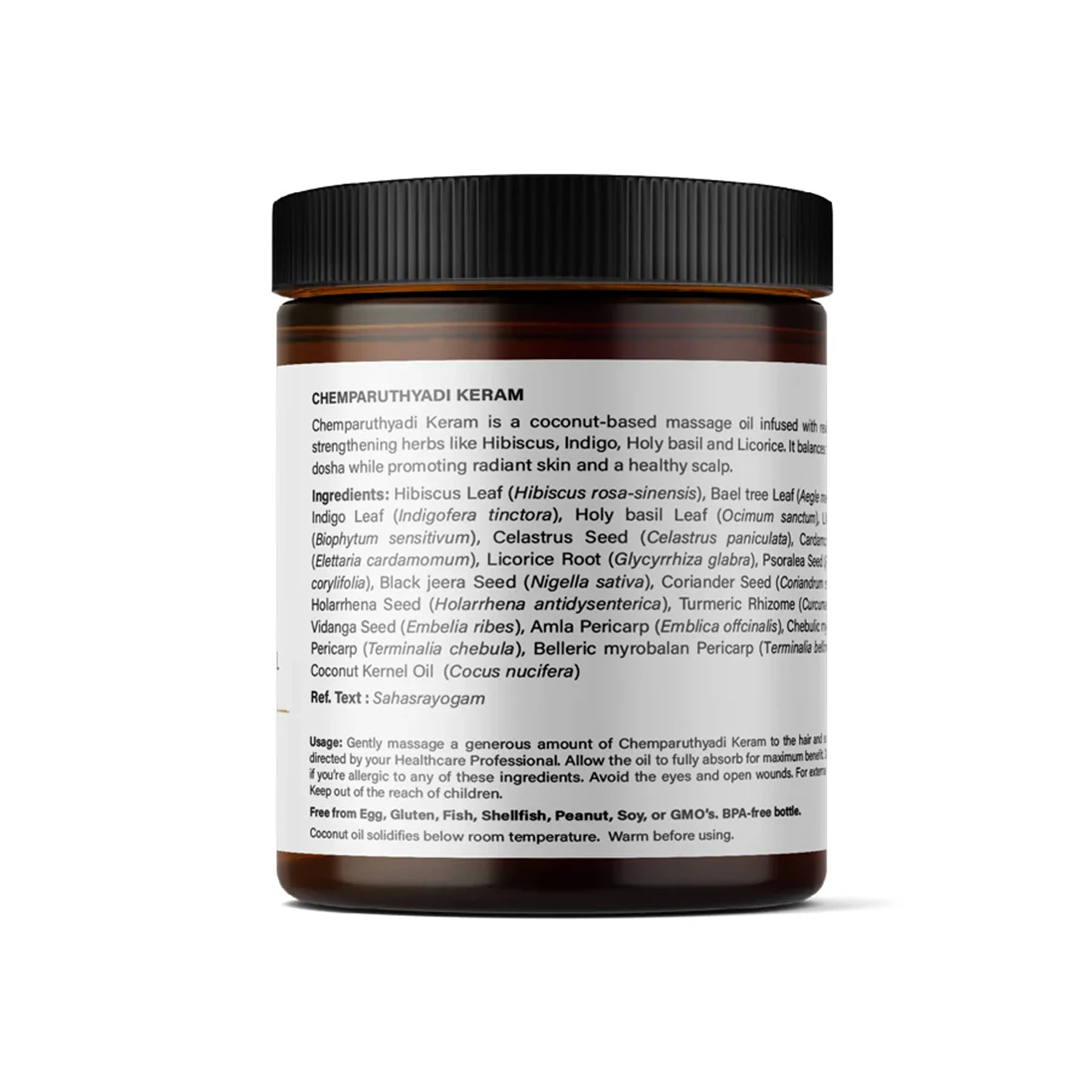 Hibiscus Hair and Skin Oil - Chemparuthyadi Keram 6.8 fl oz (200 ml)