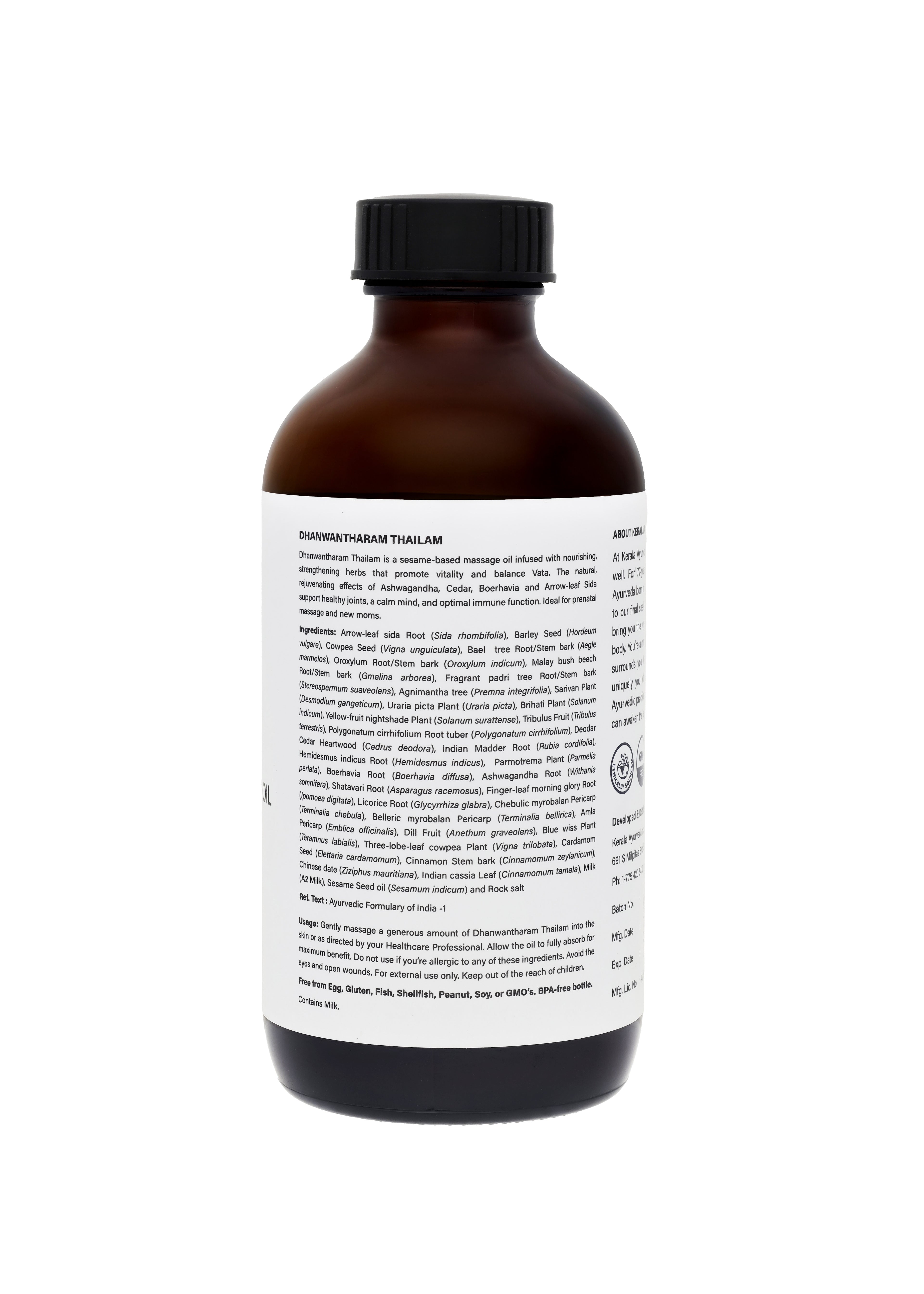 Adaptogen Body Oil (Dhanwantharam Thailam)