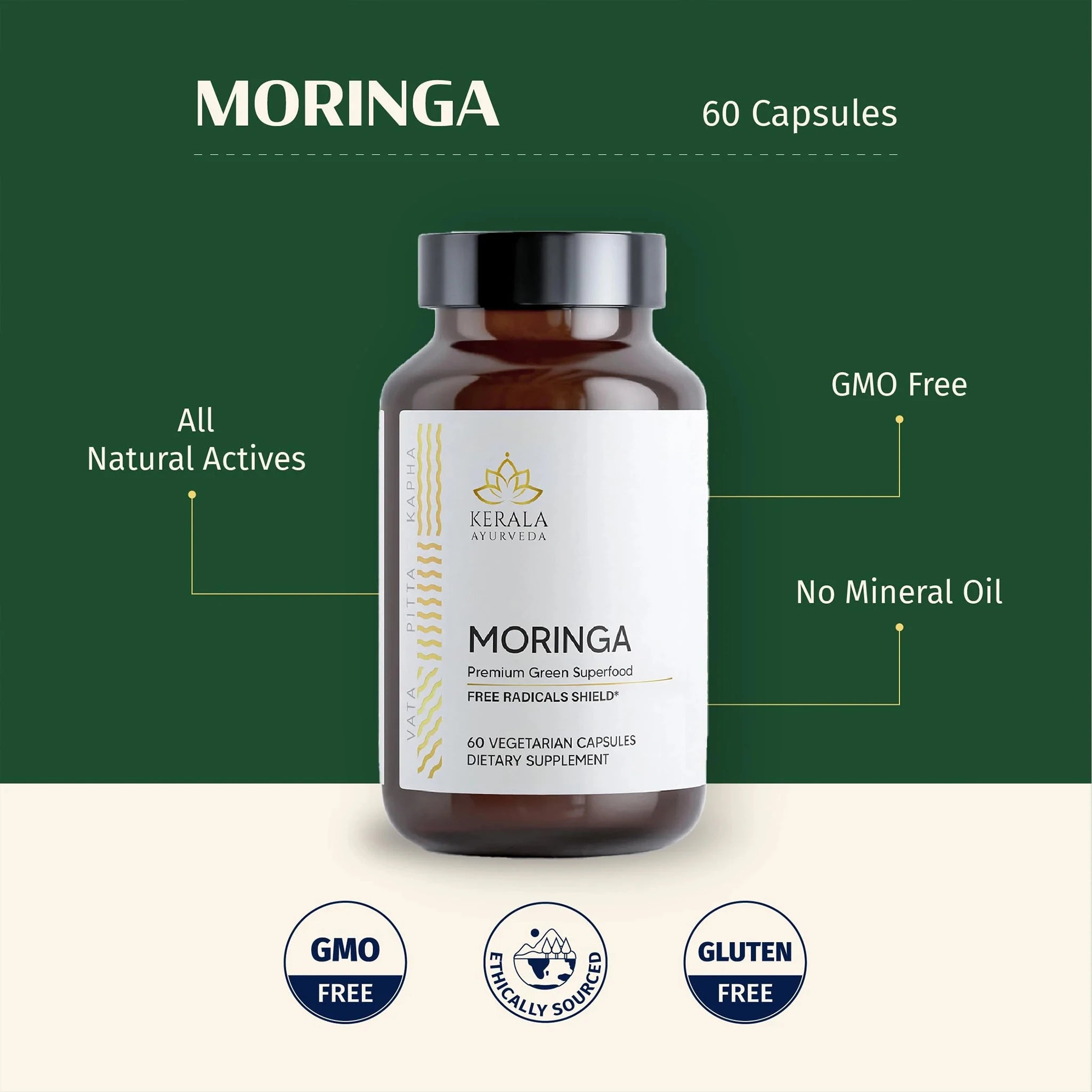 Moringa - A Superfood for Vitality and Wellness (60 Veg Capsules)