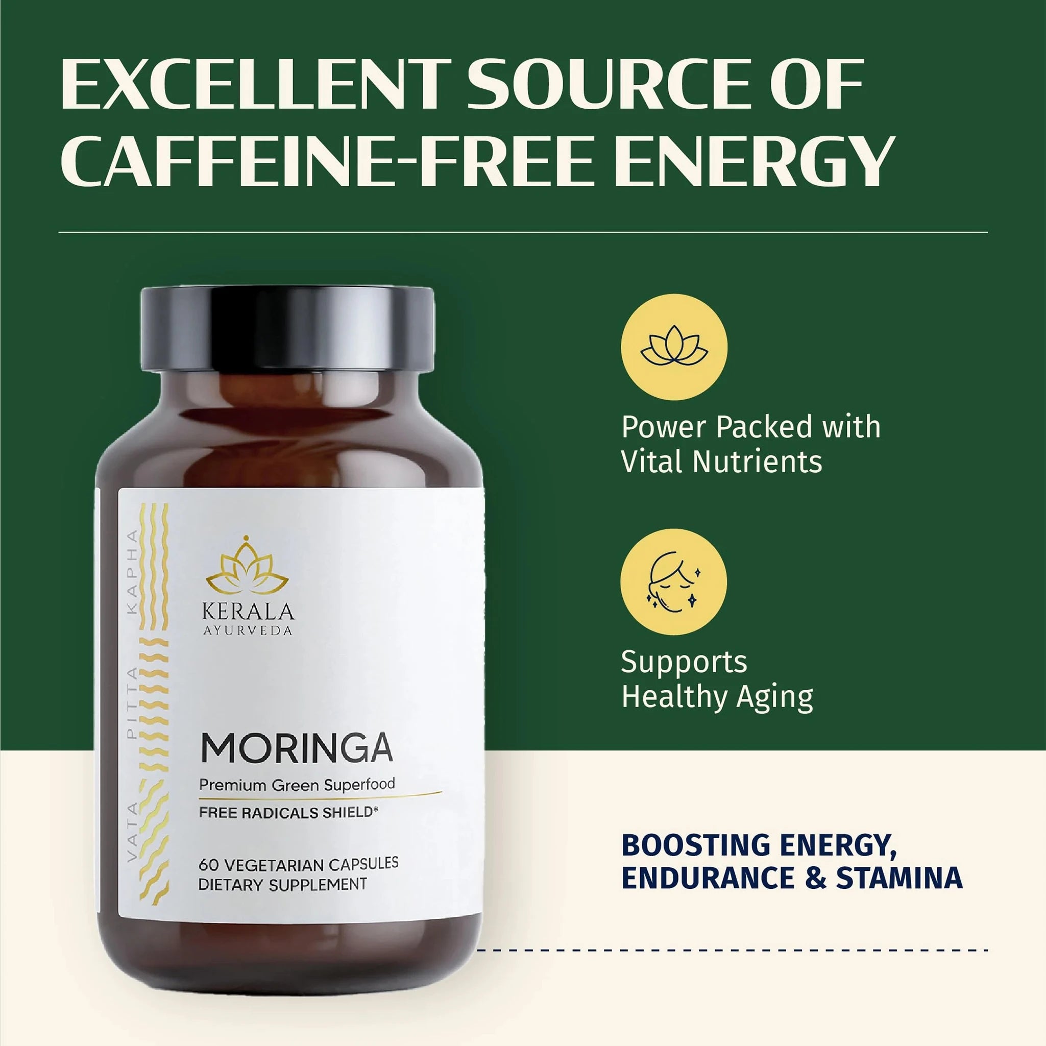 Moringa - A Superfood for Vitality and Wellness (60 Veg Capsules)