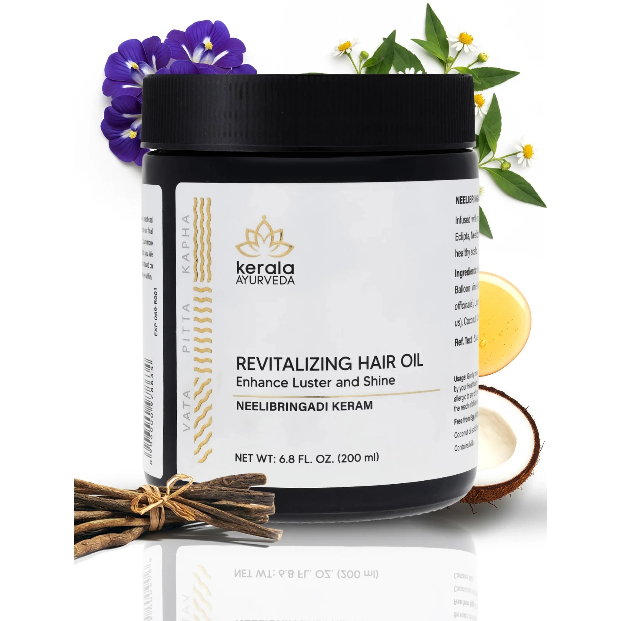 Revitalizing Hair Oil - Neelibringadi Keram 6.8 fl oz (200 ml)